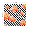 Flowers Stripe Rose Retro Framed Canvas Artwork Shelf Décor Housewarming