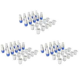 ABPQ-30X 3핀 AC 전원 커넥터, 남성 및 헤드 조명 무대 신호 입력 잭 (출력) ABPQ-30X 3-Pin AC Power Connector, Male and Head Lighting Stage Signal Input Jack (Output) [01 White]
