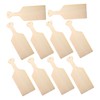 STOBAZA 10pcs Mini Wooden Chopping Boards with Handle Blank DIY