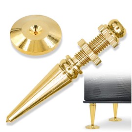 Kalevel Gold Speaker Spikes Copper Speaker Spikes Feet for Audio Speakers Amplifier M8 Adjustable with Base Pad Shockproof Feet Mat