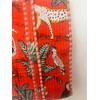 Quilted Cotton Tote Bag, Orange Tropical Safari Print, Striped Handles