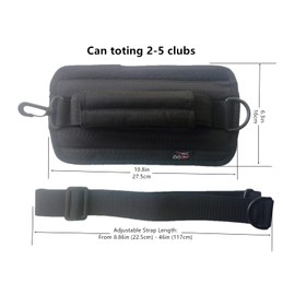 A99Golf C12 Funky Caddy Mini Golf Club Carry Bag Driving Range Carrier Sleeve Lightweight Course Training Case Xmas Gift - Can Toting 2-5 Clubs (Black)