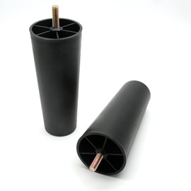 Murtenze 4Pcs 8 inch Sofa Legs, Round Tapered Plastic Couch Legs Replacement Furniture Legs with M8 Hanger Bolts for Chair Sofa Dresser Cabinet Loveseats Ottoman Bed