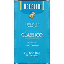 De Cecco Extra Virgin Olive Oil, Classico, Cold Extraction, Great for Cooking & Smooth Taste, 101.4 Fl Oz