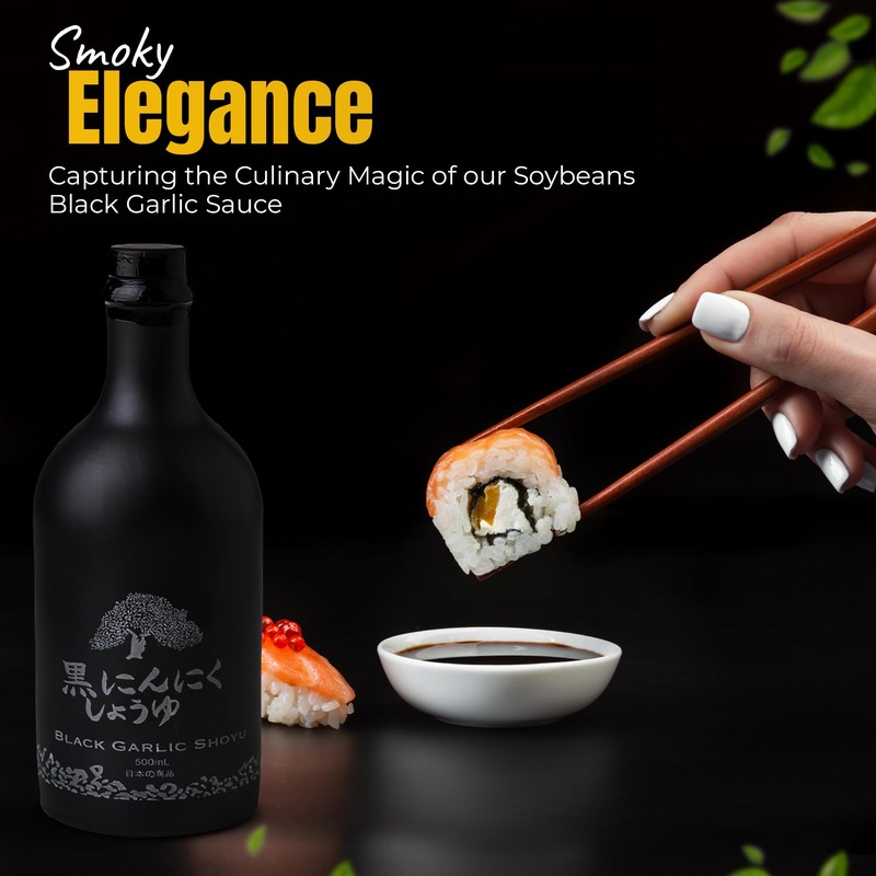 HAKU HAKU Black Garlic Shoyu Soy Sauce - 500 ml