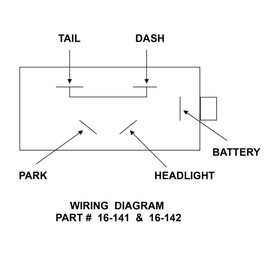 HEADLIGHT SWITCH - OFF-PARKING LIGHTS-HEADLIGHTS - 12 VDC 15 AMP