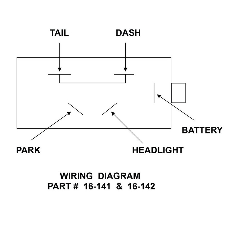 HEADLIGHT SWITCH - OFF-PARKING LIGHTS-HEADLIGHTS - 12 VDC 15 AMP