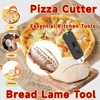 Tuuwhiz Pizza Cutter and Bread Lame Dough Scoring Tool Combo,for