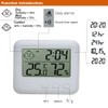 Indoor Thermometer Hygrometer Humidity Time Monitor Large LCD Display with