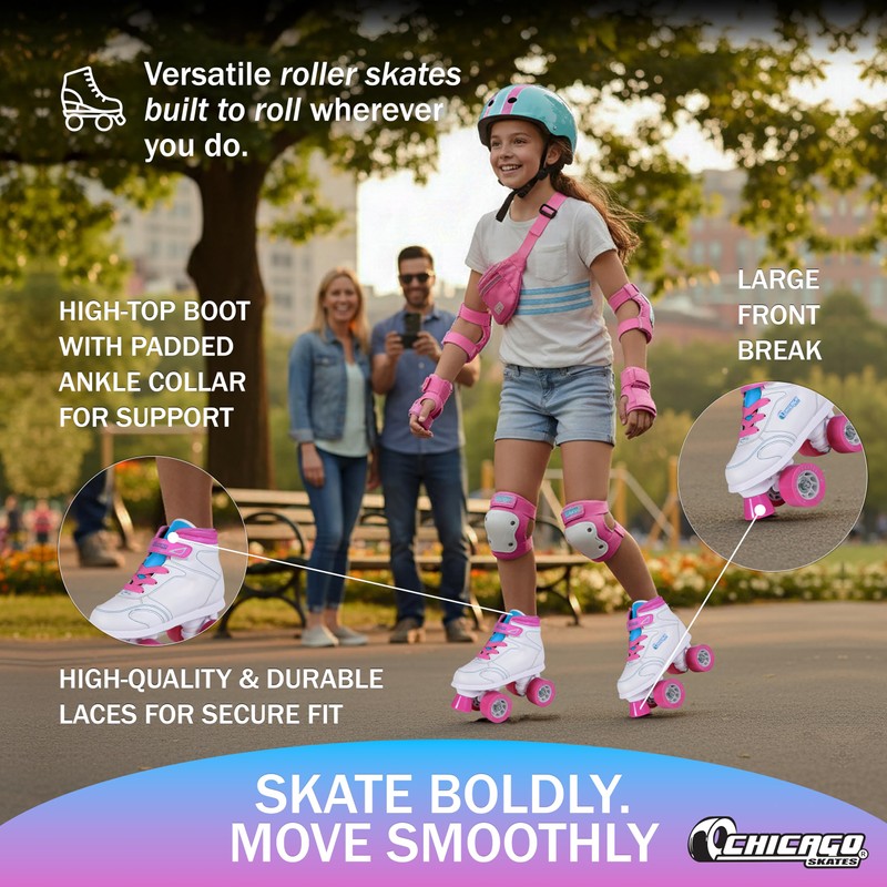 Chicago Skates Sidewalk Roller Skates – Durable, Top Performance Indoor/Outdoor