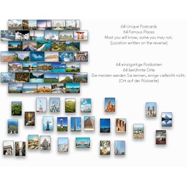 Bear and Bee 64 Postcards - Famous Places & Iconic Landmarks Postcard Postcrossing