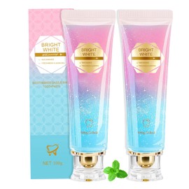 2 PCS Niacinamide Whitening Toothpaste, Niacinamide Toothpaste Intensive Whitens Teeth, Protects Tooth Enamel, Stain Removal & Freshens Breath, Fuoride-Free Whitening Toothpastes for Brilliant Smile