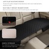 BWBWND Linen Car Seat Cover, Anti-Slip Bottom Bench Protector Rear
