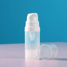 Sndperiexam 1 PC White Empty Reusable Airless Vacuum Pump Bottle, Travel Cream Lotion Toner Foundation Liquid Container (10ml)