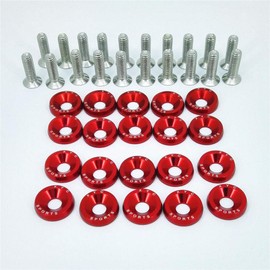 20X RED XYC Billet Aluminum Fender/Bumper Washer/Bolt Engine Bay Dress UP KIT