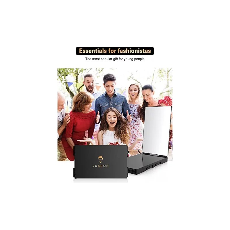 JUSRON Espejo De 3 Vías Para Autocorte De Cabello, 360