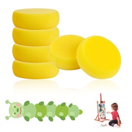 6 Pieces Painting Sponge, School Sponges, Round Sponge Set, Round Synthetic Art Sponge, Round Absorbent Sponges, for Paint Potter, Tool Clay Tool Sponge Painting