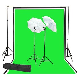 ePhoto Video Chromakey Green Lighting Kit 3pc 10x12 1012K69G/B/W