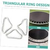 Mipcase 30pcs Metal Trampoline Triangle Buckles Erosion Resistant Shaped for