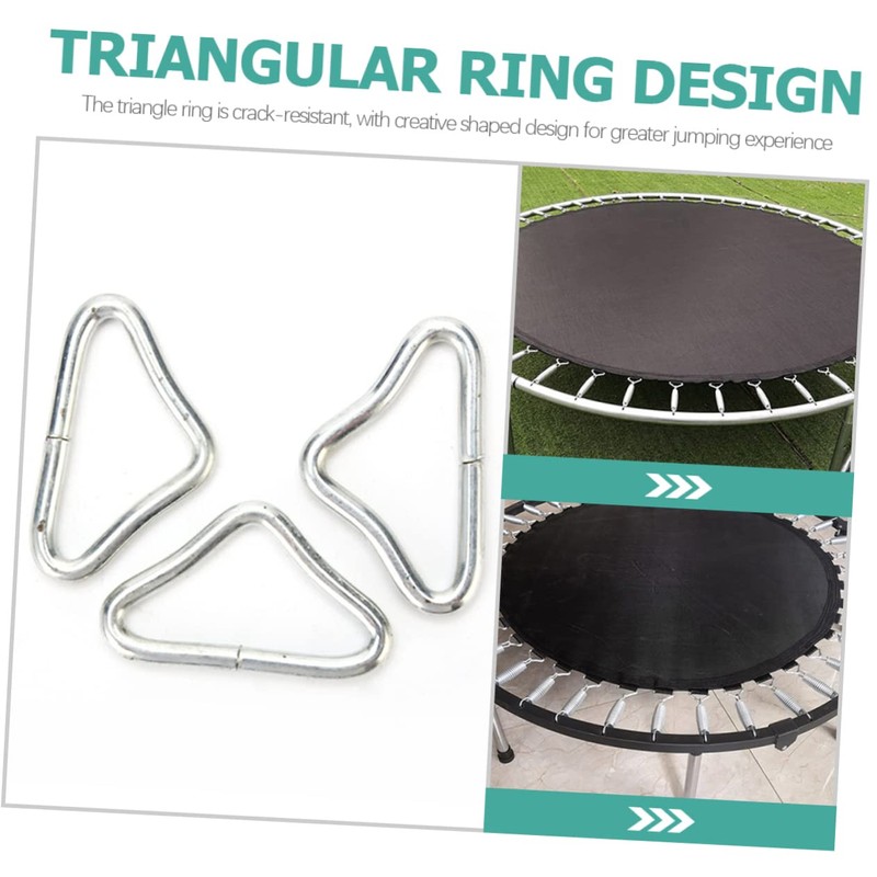 Mipcase 30pcs Metal Trampoline Triangle Buckles Erosion Resistant Shaped for
