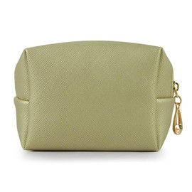 Kososuru Small Makeup Bag Portable Cosmetic Bag for Women Makeup Pouch Waterproof Toiletry Bag for Travel (Gold, Mini)