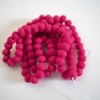 Pink Mini Felt Ball Garland Valentines Pom Pom Garland, 6