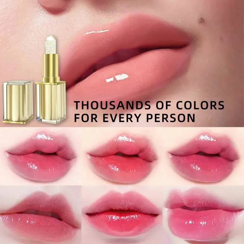 Lápiz Labial Que Cambia De Color, Hidratante, Con Brillo