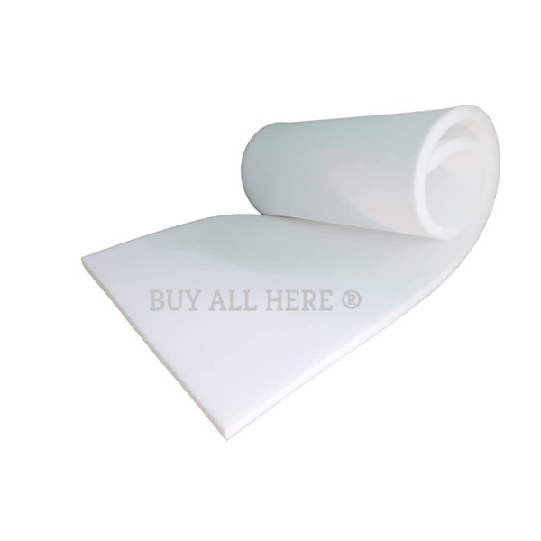 BUY ALL HERE 60 x 20 x 1 INCH High Density Upholstery Foam - Cut to size - Cushions, Seat Pad, Seating, Dinning, Stool, Chair, Sofas Window seats Armchairs firm Foam (152 x 51 x 3 CM)