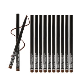 12 Pcs Black Eyeliner Pencil Set, Matte Waterproof Gel Eye Liner Pencils, Long-Lasting Sweatproof Smudge Proof Waterline Gel Eyeliner, Retractable Eye Makeup Pen for Women, Soft Smooth Cream Texture