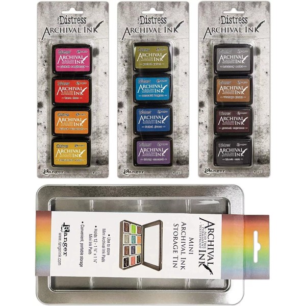 Tim Holtz Distress Archival Mini Ink Kit 1, Kit 2,