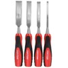 DEKTON DT40125 Chisel Set, Black/Red, Set of 4 Pieces