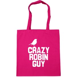 Hippowarehouse Crazy robin guy Tote Shopping Gym Beach Bag 42cm x38cm, 10 litres