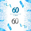 SHATCHI 28g Blue & Silver 60th Birthday Confetti Foil Metallic