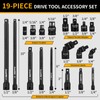 GRENPRO Impact Socket Extension Set 19-Piece 50BV30, Socket Extension Bar,