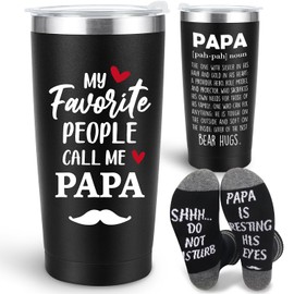 Papa Grandpa Gifts -Grandfather Papa Gifts from Grandkids -Best Papa Gifts -Fathers Day Birthday Christmas Gifts for Papa Grandpa Granddad Grandfather -Papa Gifts 20oz Tumbler Cup and Socks