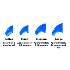 Purrdy Paws 6 Month Supply Soft Nail Caps for Cats Blue Large - Extra Adhesives
