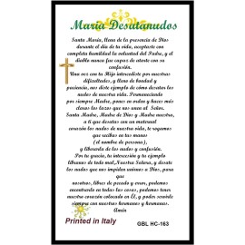 Maria Desatanudos Tarjeta De Rezo Laminada en español