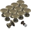 12PCS Mini Cabinet Knobs,1/2 Inch Brushed Gold Dresser Knobs,Mini Metal
