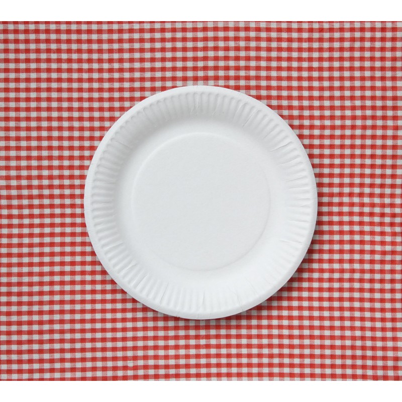 Vivopack® Paper Plates, 18 cm, Round, Pack of 100, White,