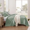 downluxe Twin Comforter Set for Girls Boys Sage Green, 3