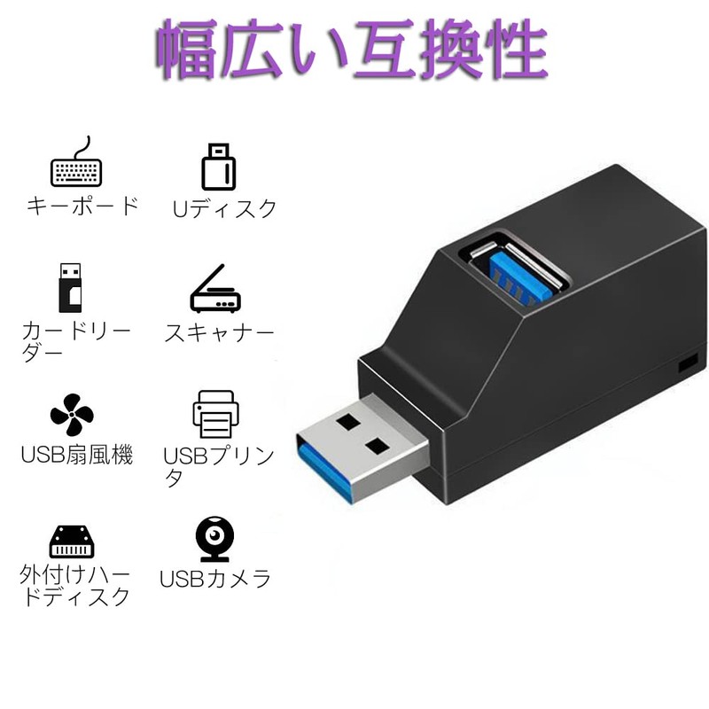 Samcos USB Hub, 3 Ports, Set of 2, Ultra Small,