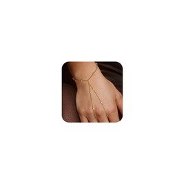 Gold Hand Chain Bracelet for women non tarnish trendy ring bracelet hand chain non tarnish gold bracelet set Ring Chain Bracelet gold accessories for women dainty gold plated bracelet stack pulseras para mujer Jewelry Gifts for Her