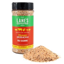 Lane's Honey Sriracha Seasoning, All-Natural Sriracha Powder Seasoning Blend with Garlic & Herb Honey Seasoning for Pork & Meat, Made in USA, 12.4 Oz