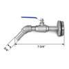 QWORK Drum Faucet for 55 Gallon Steel/Plastic Drum, 2" Stainless