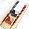 Wakasa Lacquerware Couple Chopsticks with Coloring Maki-e Chopsticks Rest in