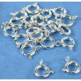 FindingKing 20 Spring Ring Clasps Sterling Silver 7mm Chain Part