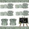 Thiccywoov 6 Rolls Ruffled Bulletin Board Borders, Gingham, Sage Green