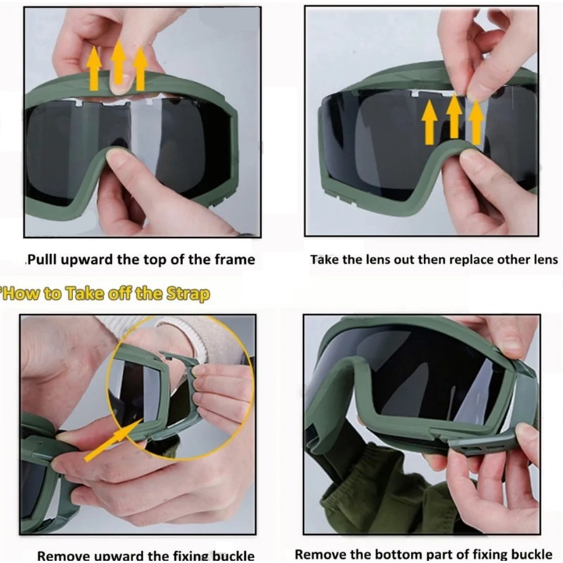 Protective Goggles Multifunctional Anti Fog Safety Glasses for Training Protection