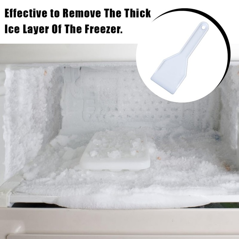 Pack of 2 fridge ice scrapers, freezer, plastic material does