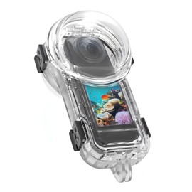 UnisonPet 60M/197FT Invisible Dive Case for Insta 360 X5, Accessories for Insta 360 X5 ONE X5 Waterproof Case,Protective Underwater Dive Housing Shell with Bracket Accessories[Only Fit for X5]